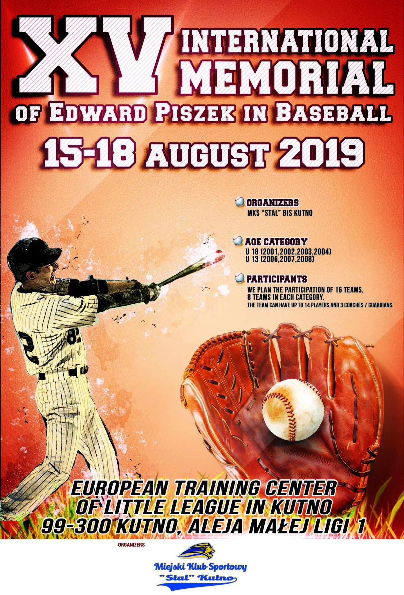 XV International Memorial Of Edward Piszek in Baseball 15-18 August 2019 post thumbnail image