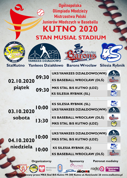 W dniach 2-4.10.2020 na boiskach baseballowych Małej Ligi odbędzie się Puchar Polski Seniorów oraz turniej finałowy Ogólnopolskiej Olimpiady Młodzieży. post thumbnail image